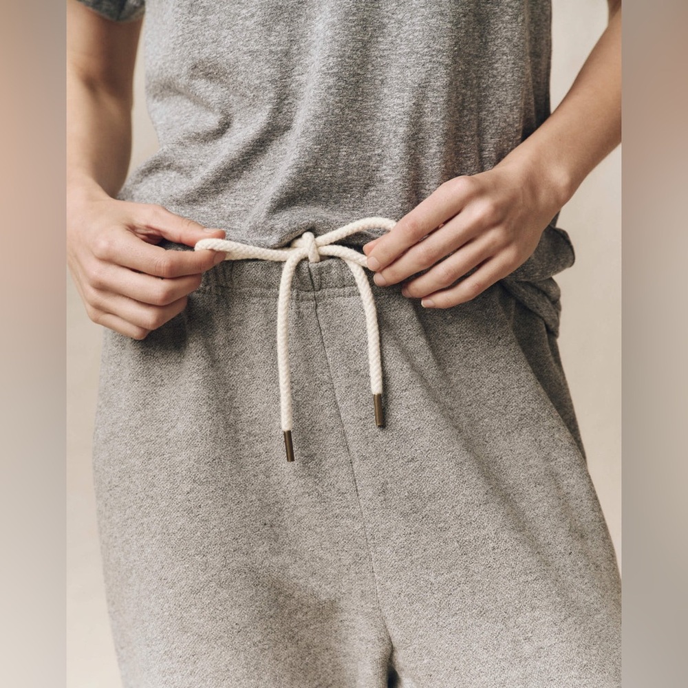 NEW THE GREAT The Stadium Sweatpant Jogger Varsity Gray Cotton Size Small (1) - Picture 4 of 12